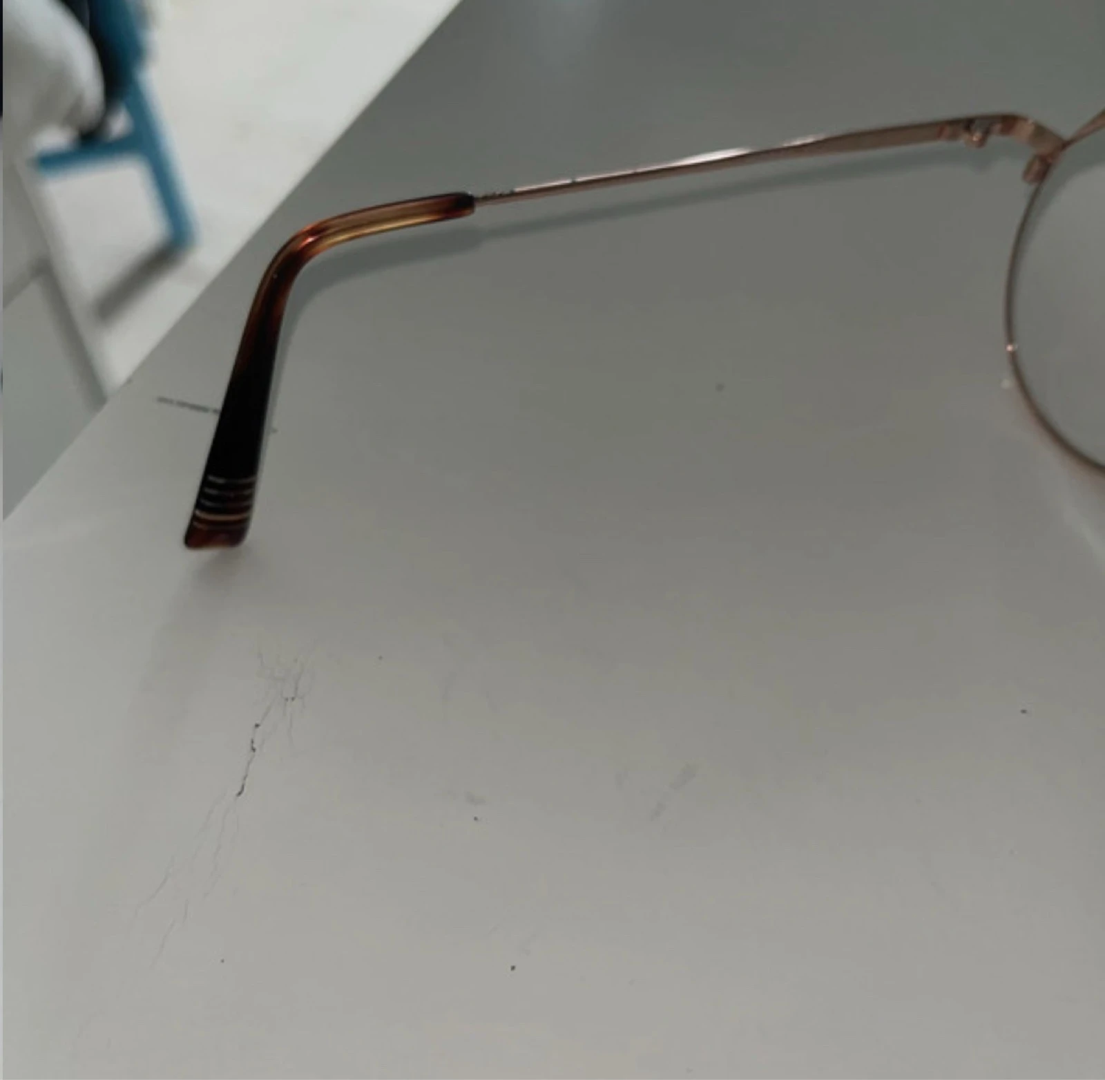 Montura de gafas MOREL Francia - Modelo Indigo 2 - Bicolor y dorado – photo 8